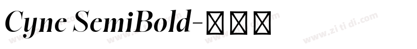 Cyne SemiBold字体转换 Cyne SemiBold字体转换